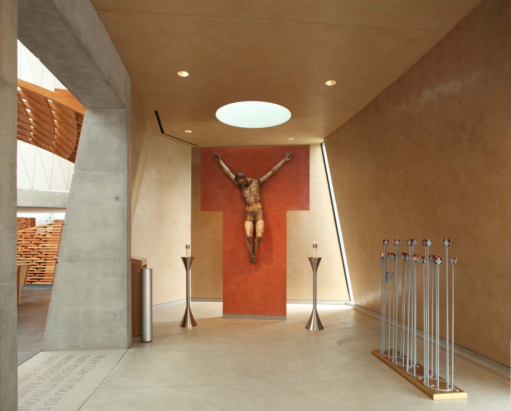 venetian plaster finish at Cathedral Christ of Light